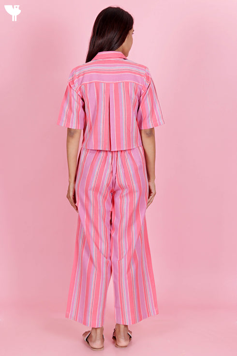 Khaadi Cotton Co-Ord Set in Stripes